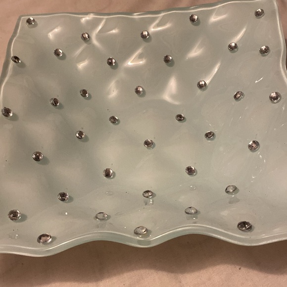 J&S Debora Carlucci Square Candy Dish W/Swarovski Crystal Elements Made in Italy - Picture 2 of 9